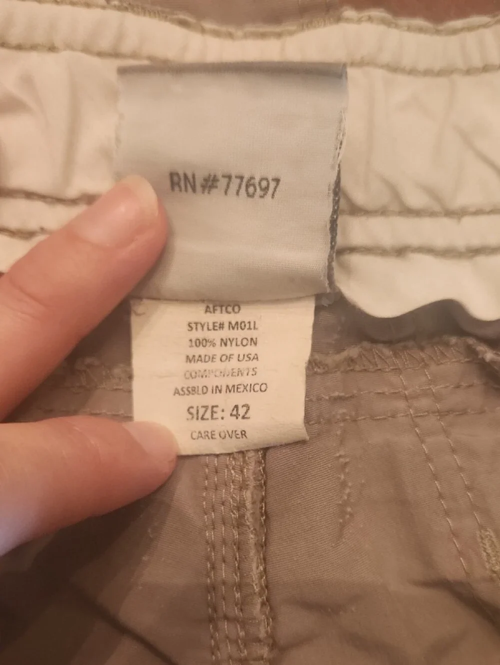 AFTCO Tan Cargo Shorts